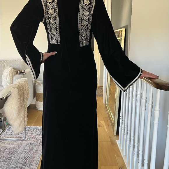 Boho Black velvet tunic/dress, Marrakech. - Picture 2 of 7